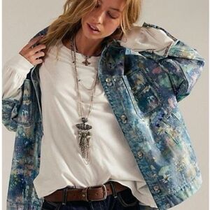 Free People Madison City Illusions Colorful Jacket